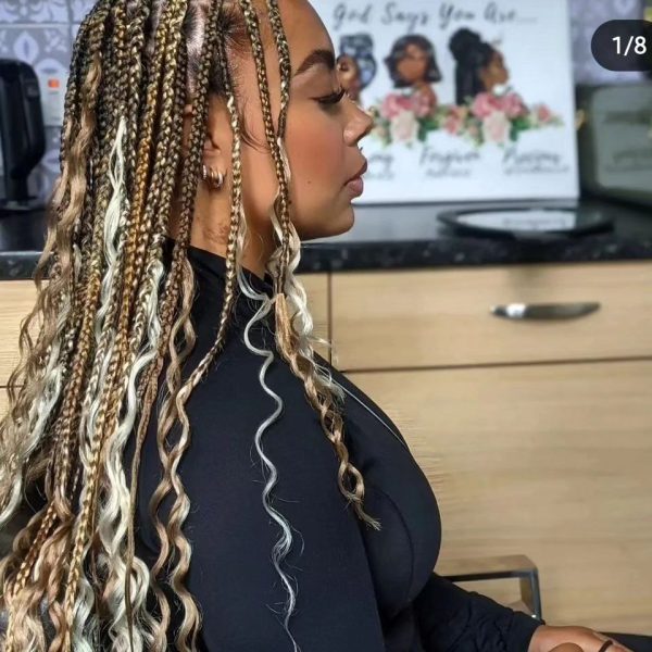 Balayage synthetic braiding hair